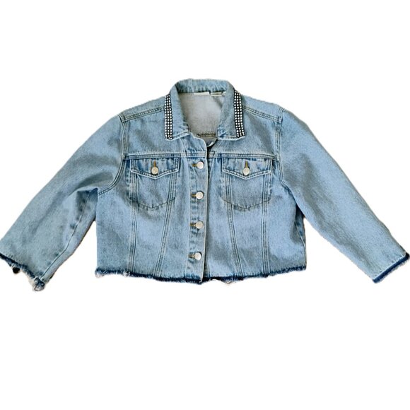 Size 10 Jeanology Equestran Jacket Woman's Repurposed with Three-quarter Sleeves - Picture 7 of 12